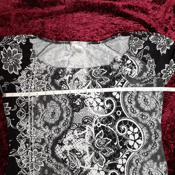 Vintage Suzie Black and and White Blouse - Picture 9 of 11